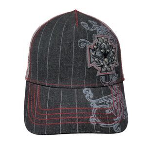 Bio-Domes Headgear Snapback Mesh Back Trucker Hat Gray OSFM Studded